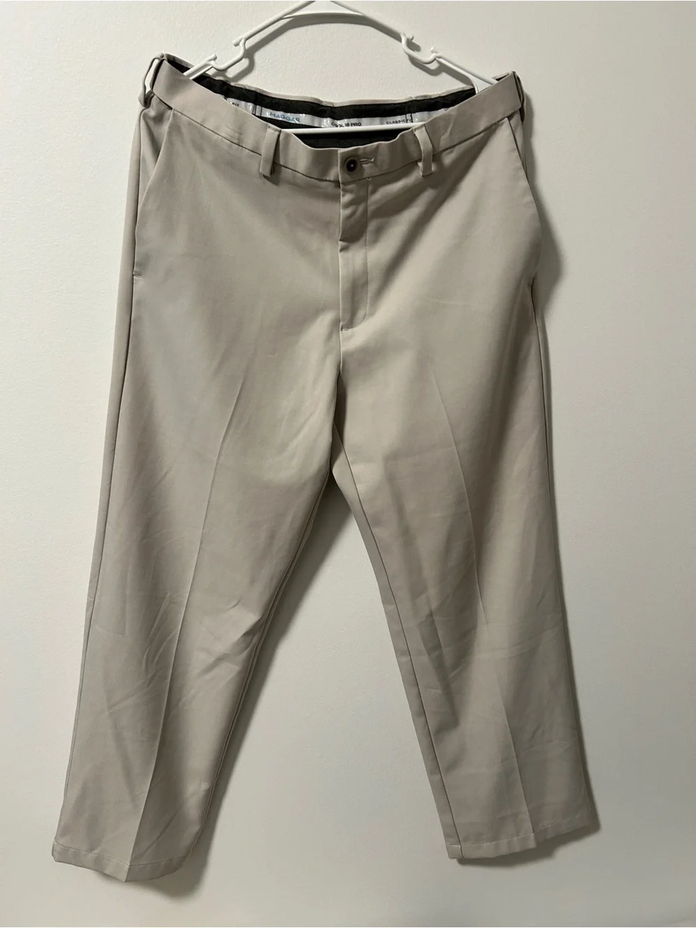 Haggar Men's Dress Pants in Light Khaki